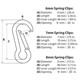 7mm Spring Clips, Qty: 10